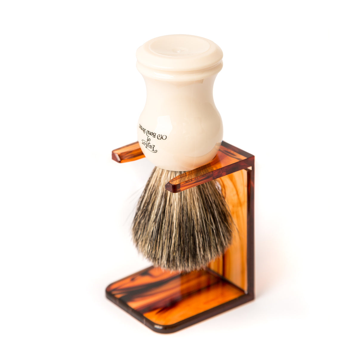 Imitation Tortoise Shell Shaving Brush Drip Stand