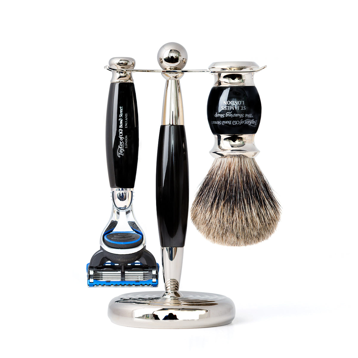 Taylor of Old Bond Street Pure Fusion Edwardian Shaving Set in Black