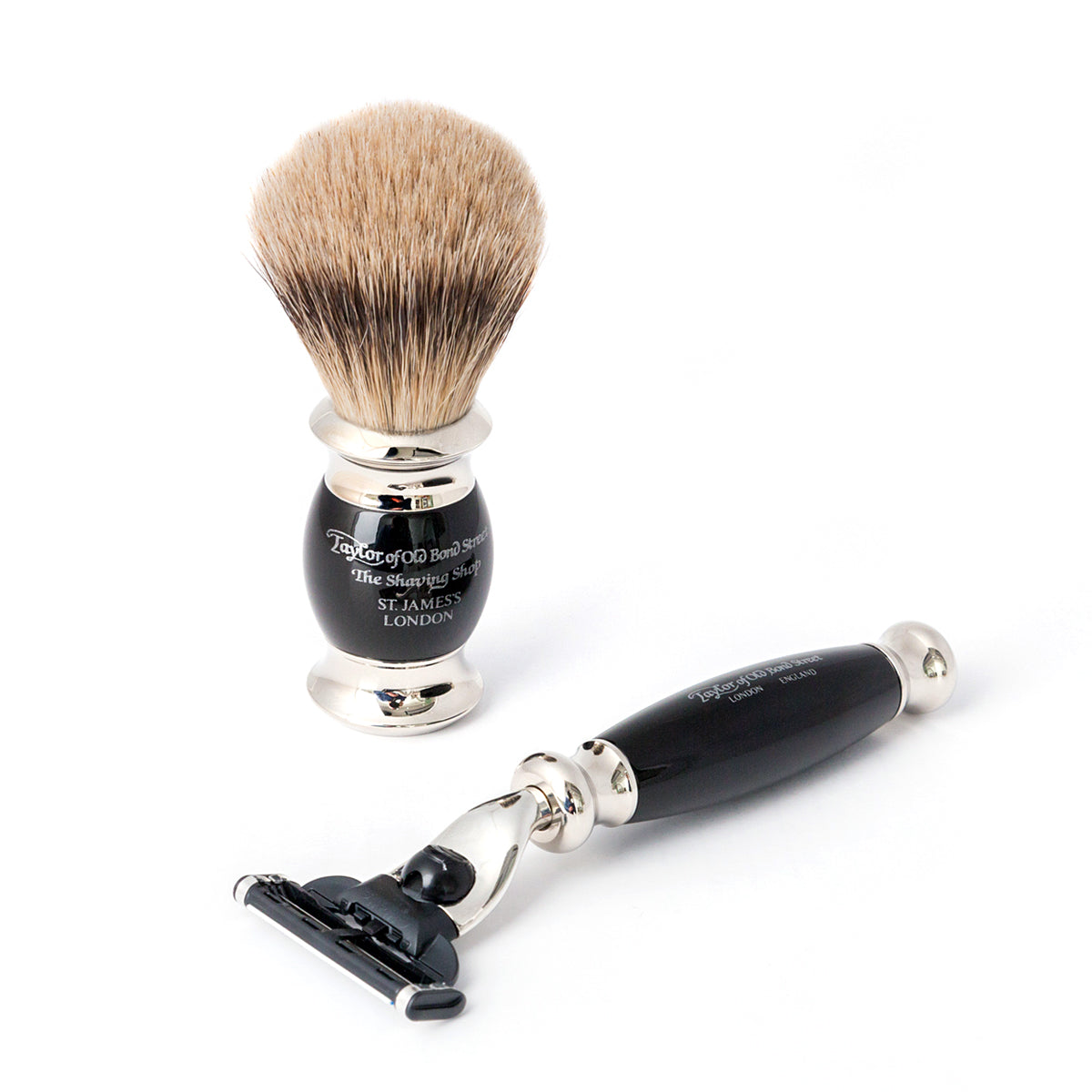 Taylor of Old Bond Street Super Badger & Mach3 Razor Edwardian Shaving Set