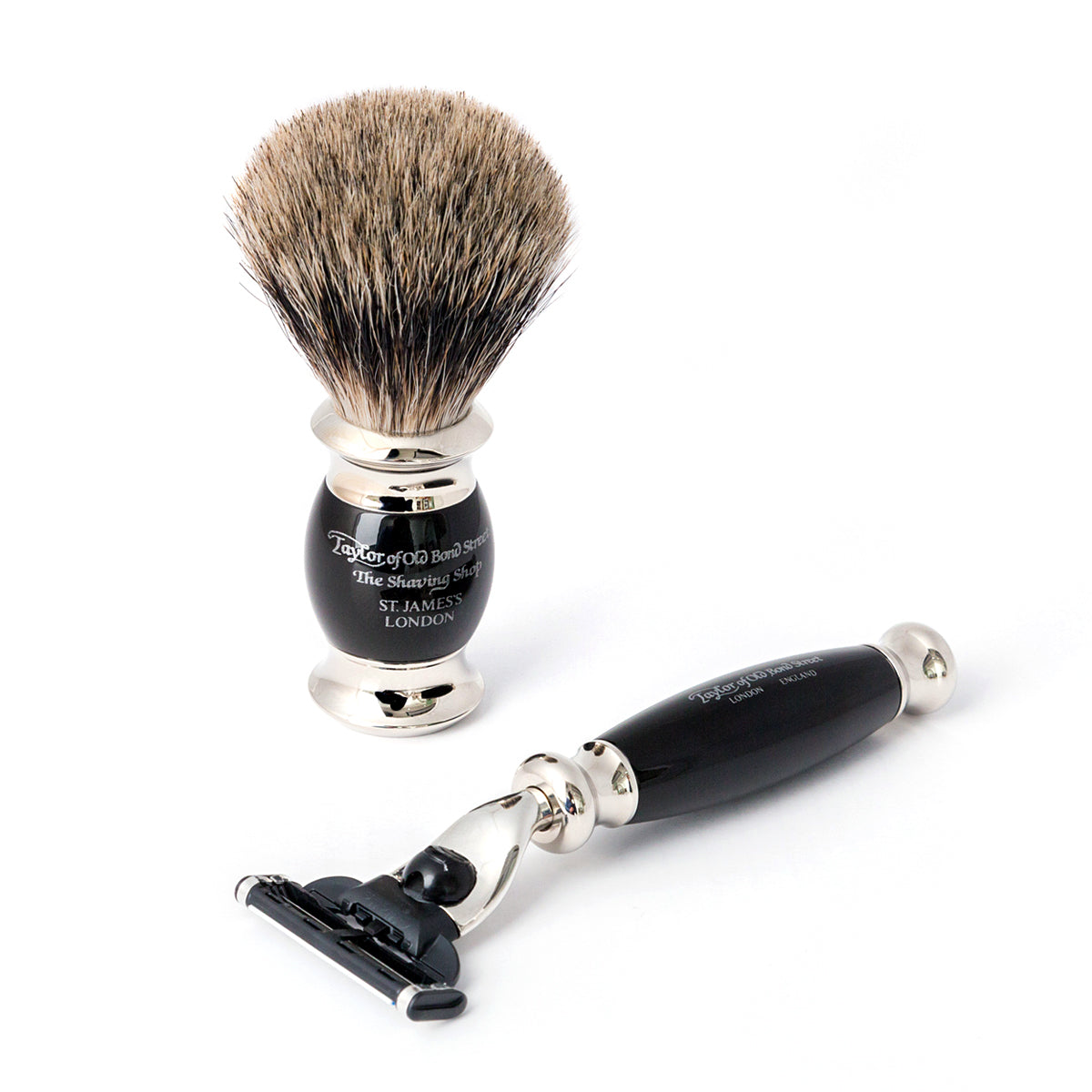 Taylor of Old Bond Street Pure Badger Mach3 Edwardian Shaving Set