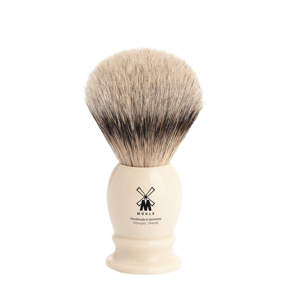 MÜHLE CLASSIC Medium Faux Ivory Silvertip Badger Shaving Brush