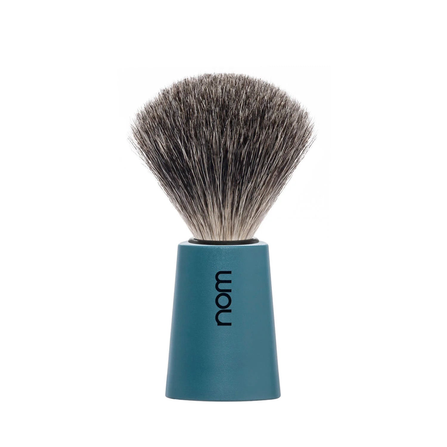 nom CARL Pure Badger Shaving Brush in Petrol Blue