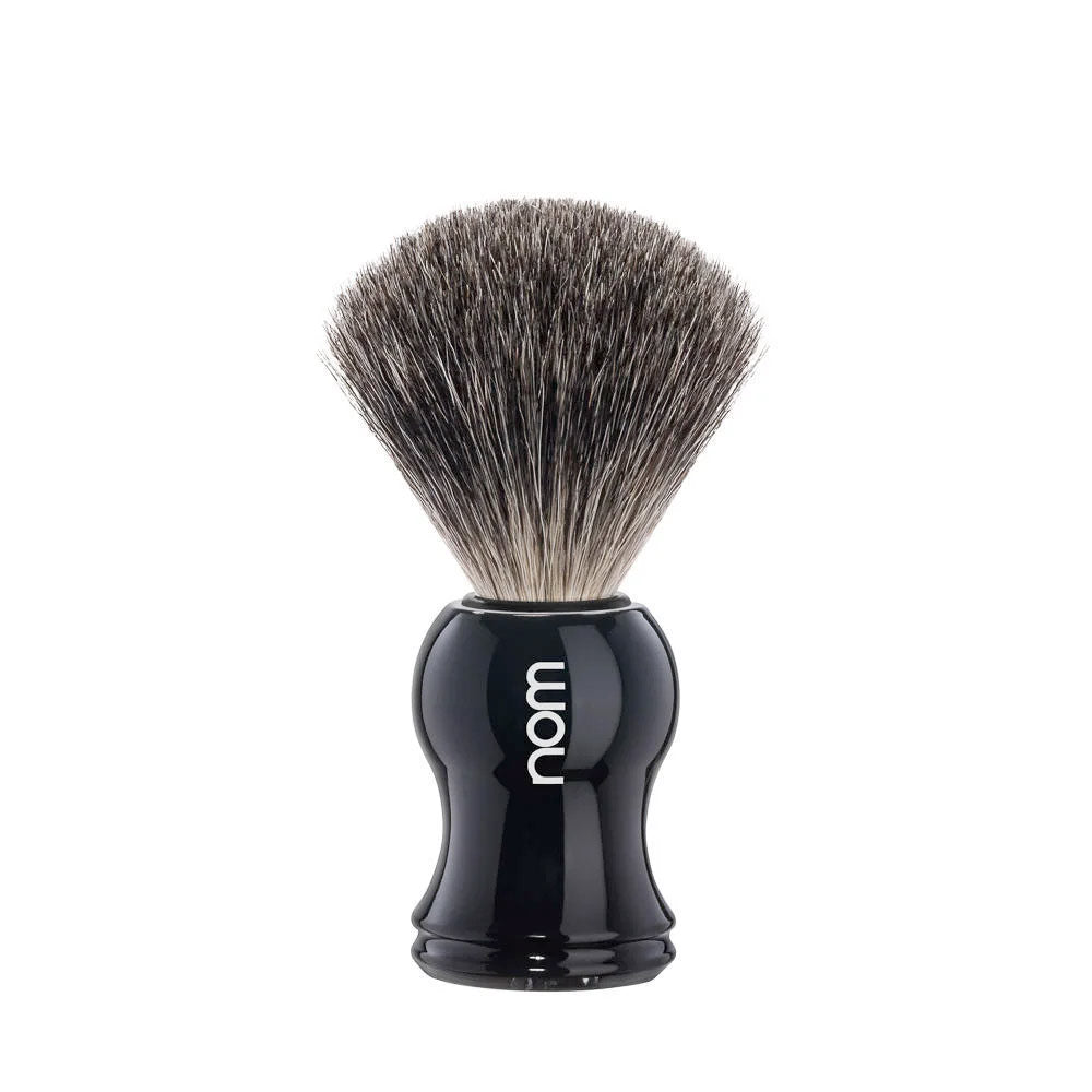 nom GUSTAV Pure Badger Shaving Brush in Black