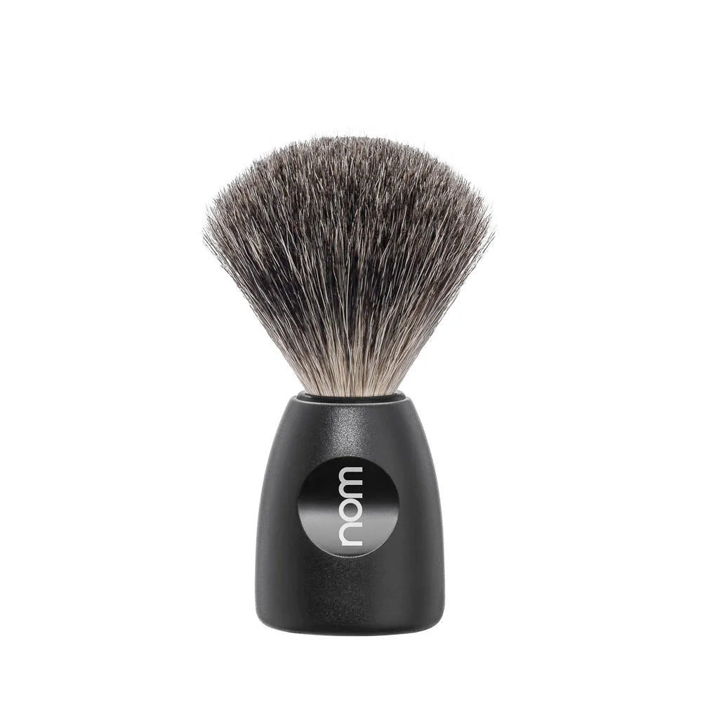 nom LASSE Pure Badger Shaving Brush in Black