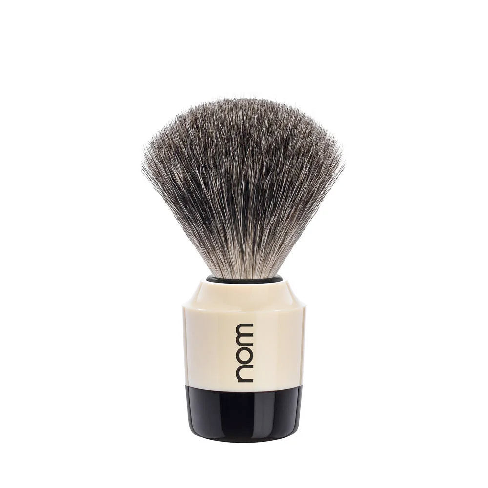 nom MARTEN Pure Badger Shaving Brush in Cream