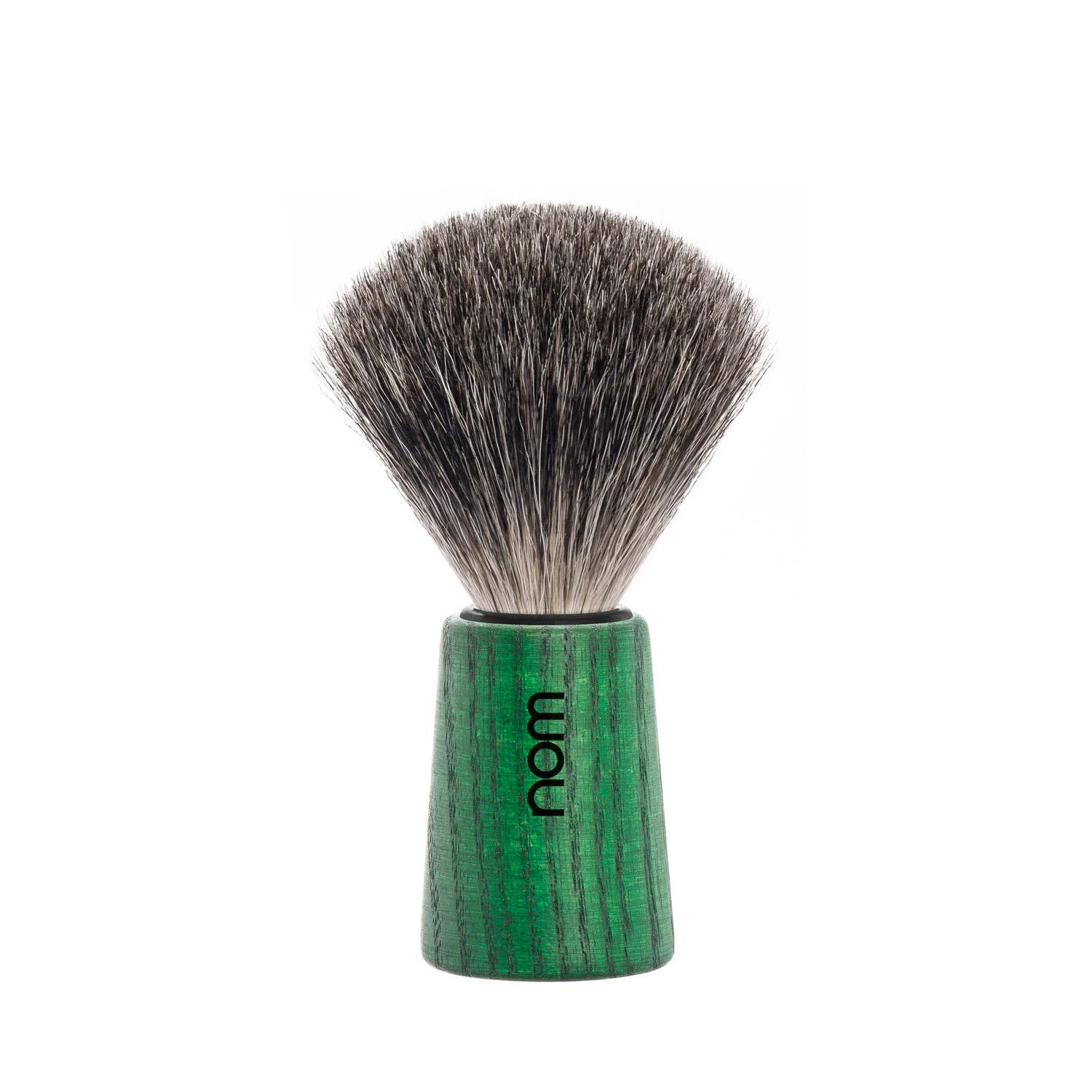 nom THEO Pure Badger Shaving Brush in Green Ash
