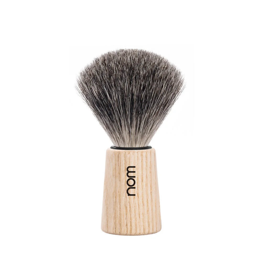 nom THEO Pure Badger Shaving Brush in Pue Ash