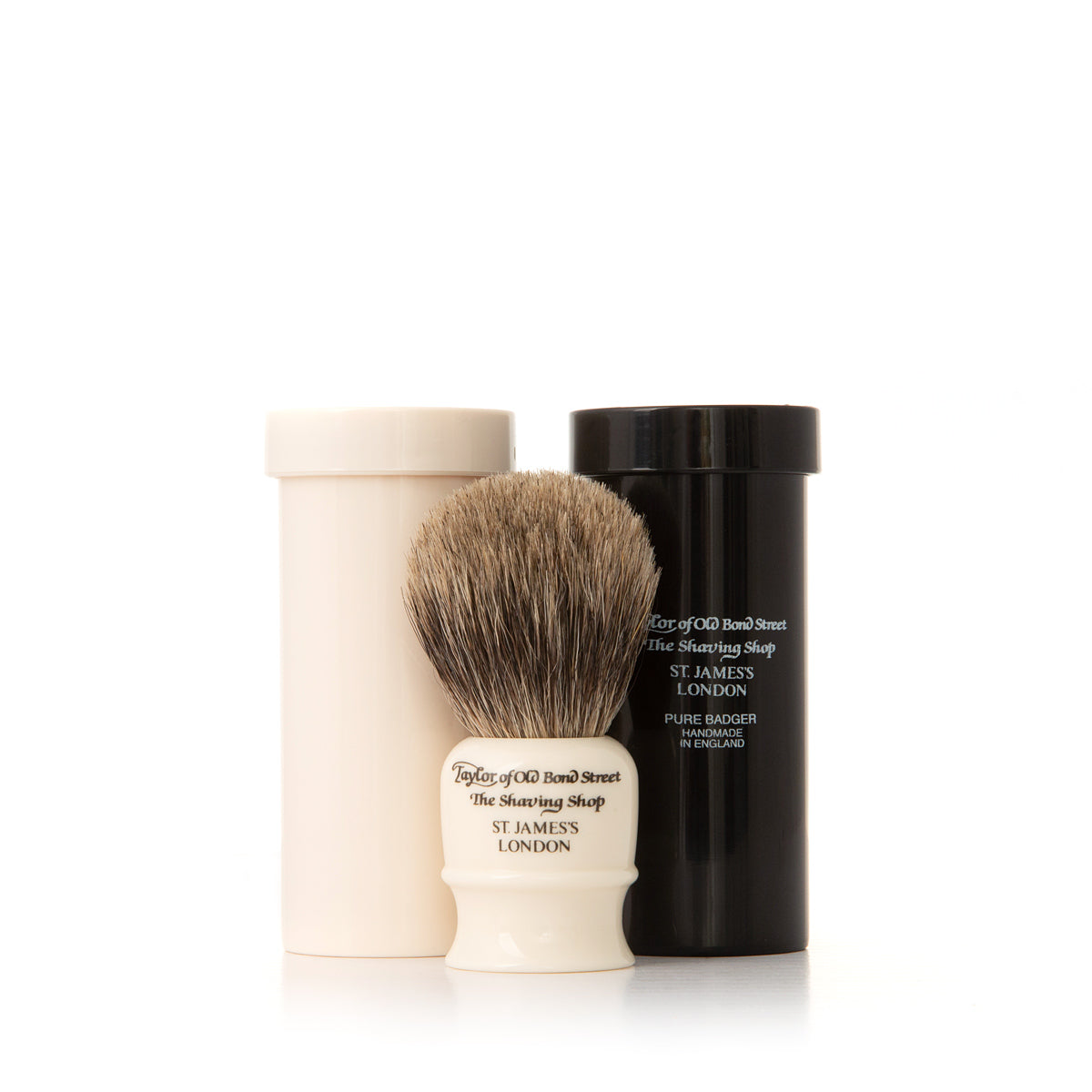 Taylor of Old Bond Street Travel Pure Badger Shaving Brush in Travel Case