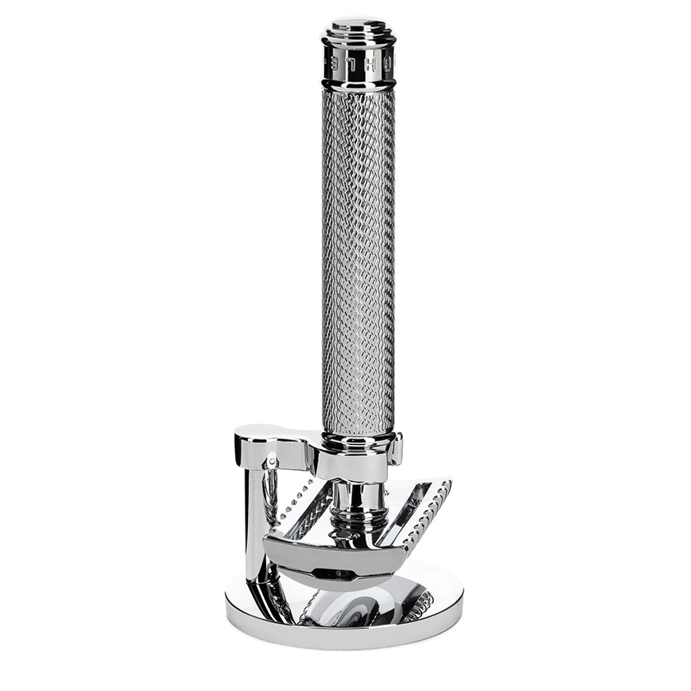 MUHLE TRADITIONAL Chrome Shaving Set R41 Safety Razor and Stand