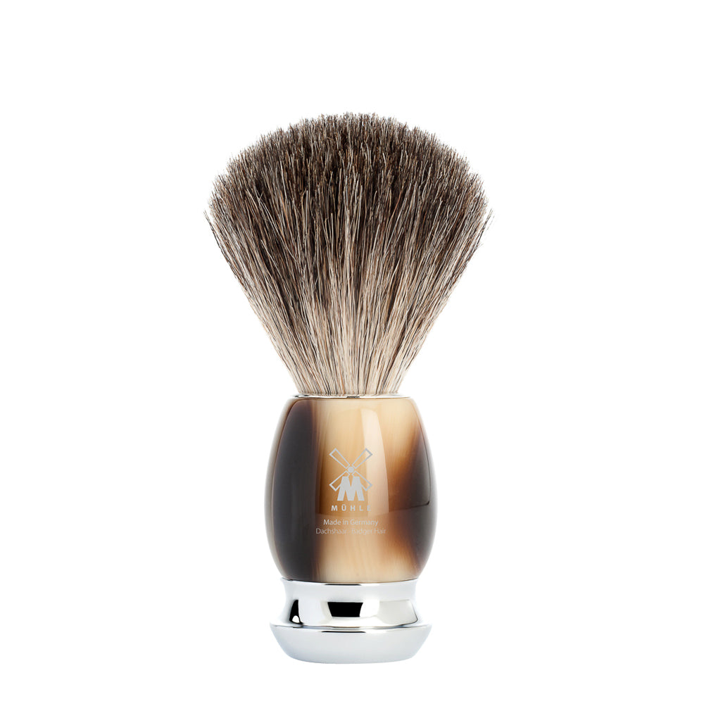 MUHLE VIVO Brown Horn Pure Badger Shaving Brush