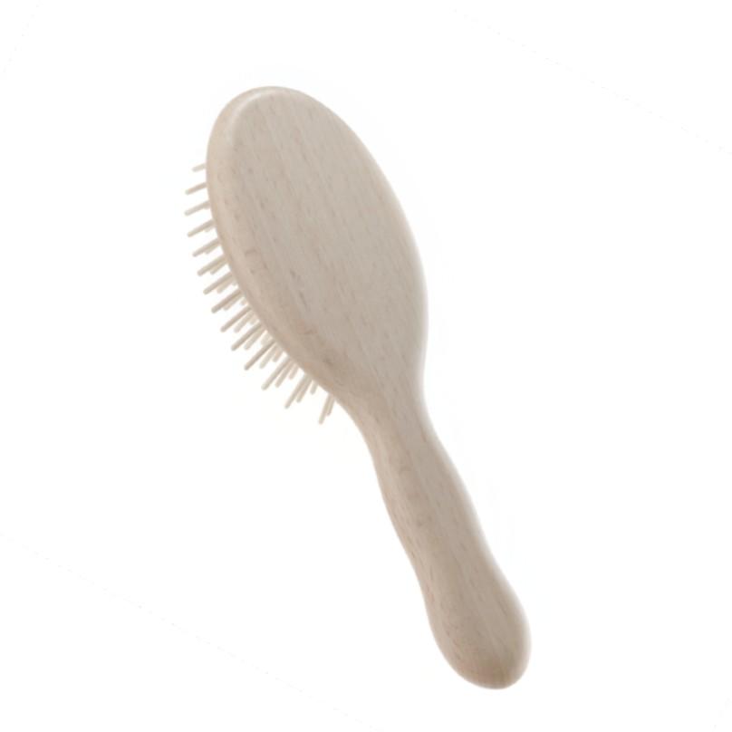 acca kappa pneumatic beech wood oval brush with wooden pins back