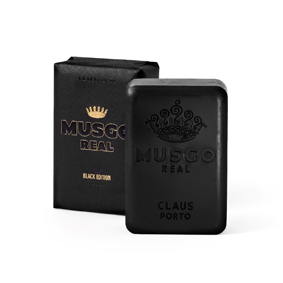 claus porto black edition body soap musgo real small