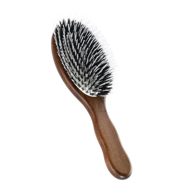 ACCA KAPPA Hair Extension Kobité Wood Oval Brush with Boar Bristle and Nylon Monofilament