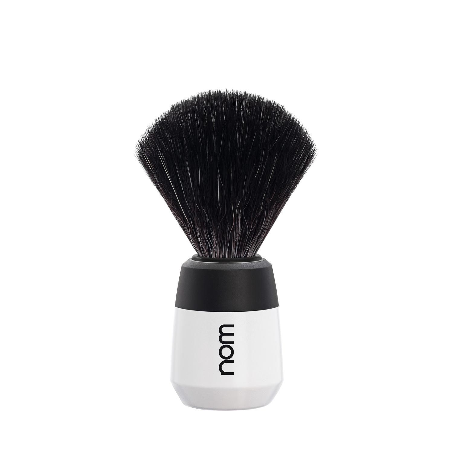 nom MAX Vegan Fibre Shaving Brush in White