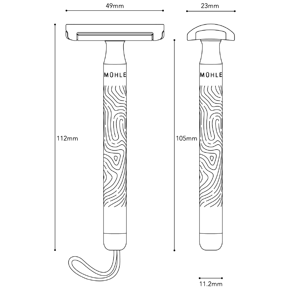 COMPANION safety razor dimensions